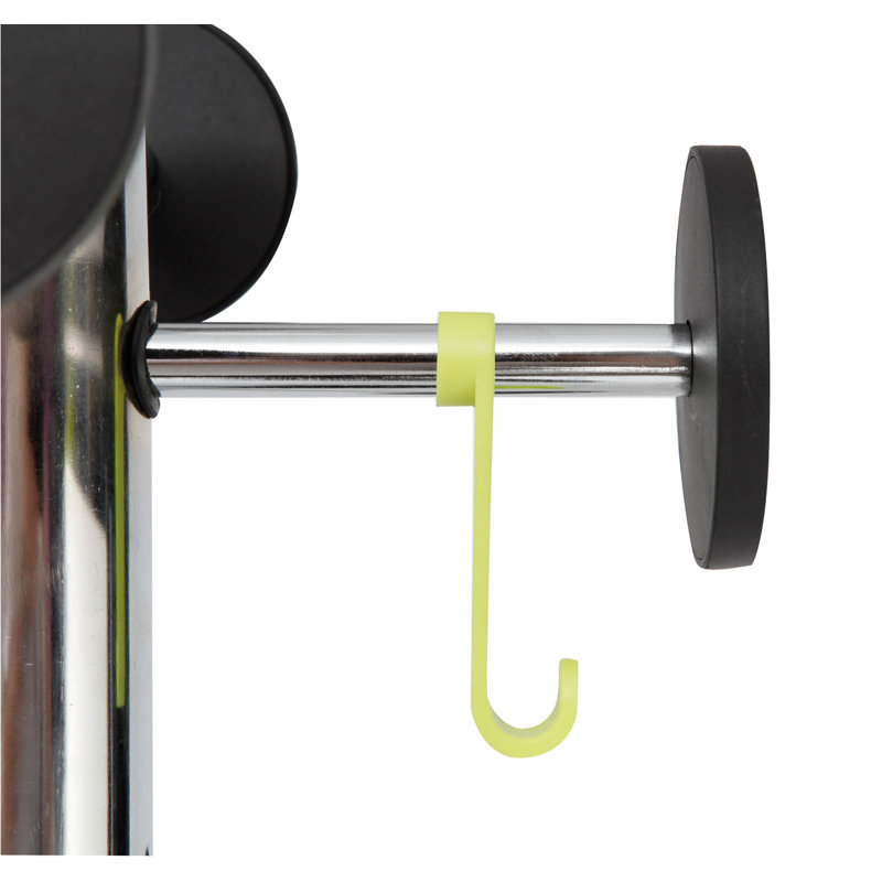 Polished Chrome Freestanding Coat Rack with Umbrella Stand