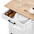 18X23in Kitchen Island Cart Rolling Storage Table With Single Door Cabinet