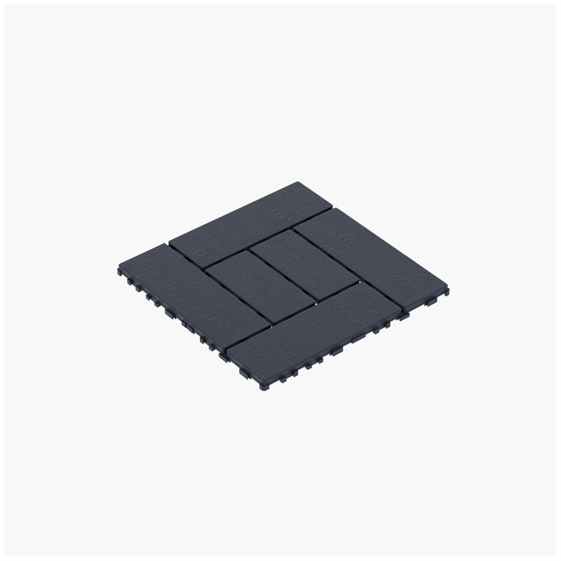 Carrelage de patio 12 po ZZ Style, Gris foncé