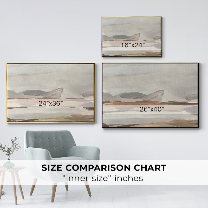 Dusky Mountain II, reproduction d'art sur toile, H 25 po x l 37 po x P 2 po, Encadrement doré