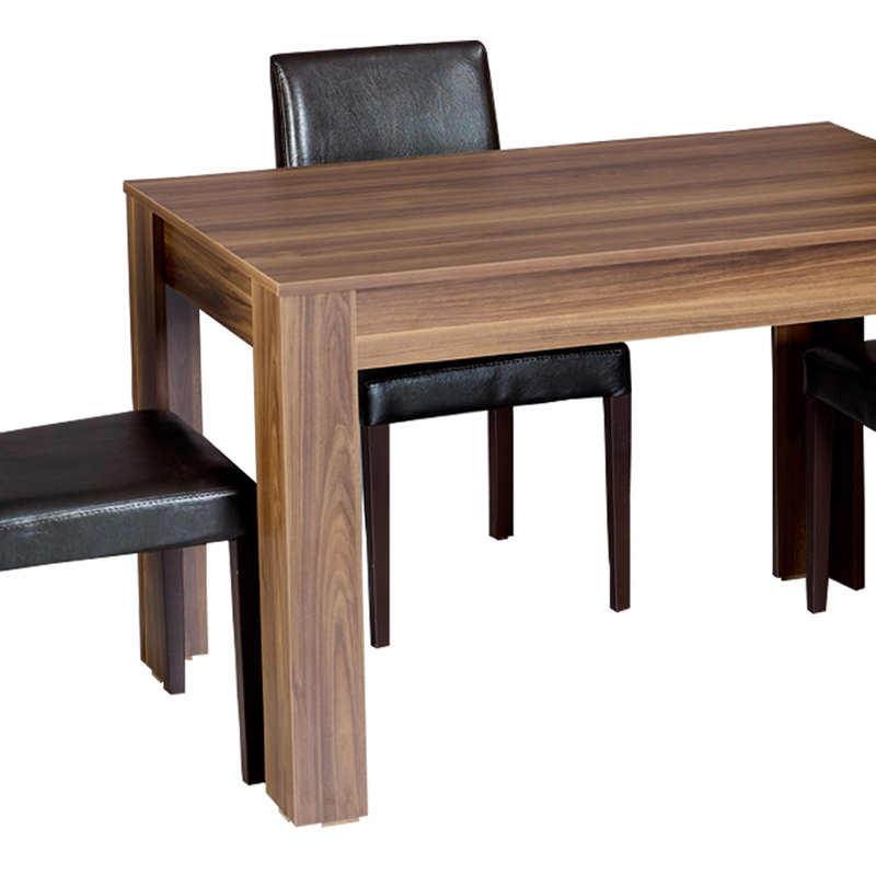Table de salle à manger en chêne Haerr | 100% panneau de particules enduit de mélamine, épaisseur: 0,7 pouce | Conception élégante et durable pour les salles à manger contemporaines | Parfait pour les réunions de famille et les invités