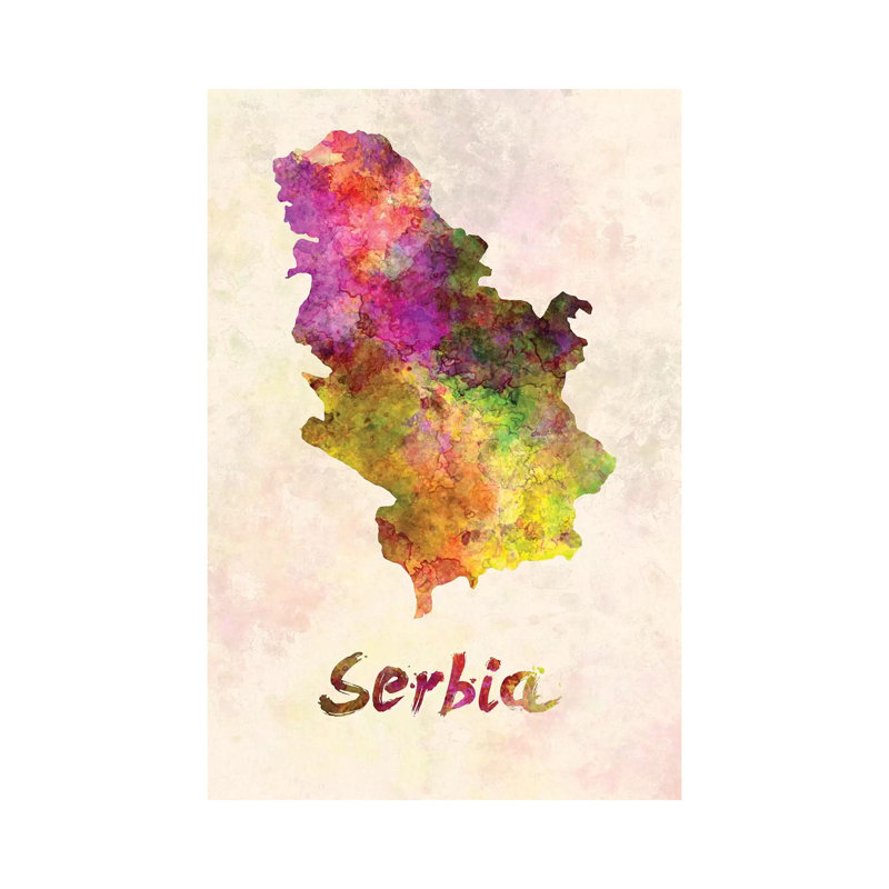 «Sergueia in Watercolor» par Paul Rommer, impression sur toile tendue, H 18 po x l 12 po x 1,5 po