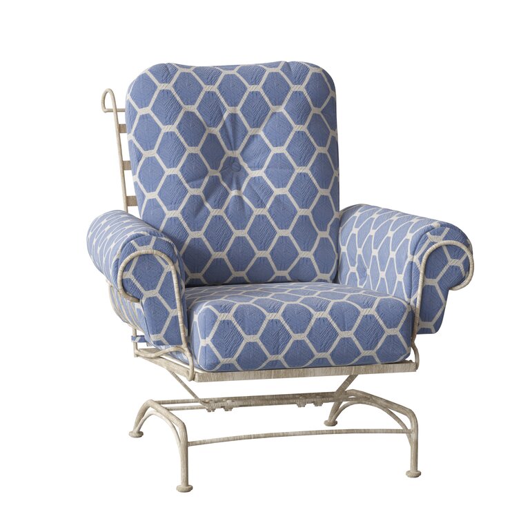 Woodard Cayman Isle Cushion Aluminum High Back Swivel Rocker