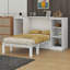 Lit escamotable simple avec tablettes de chevet et garde-robe