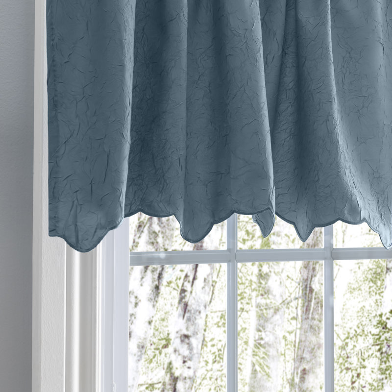 Paulisha Pointed Window Valance, Blue
