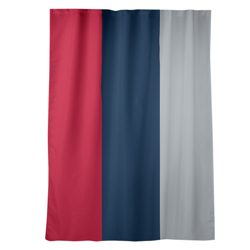 Mississippi Rebellion Sateen Room Darkening Curtain Single Panel, Red/Blue/Silver