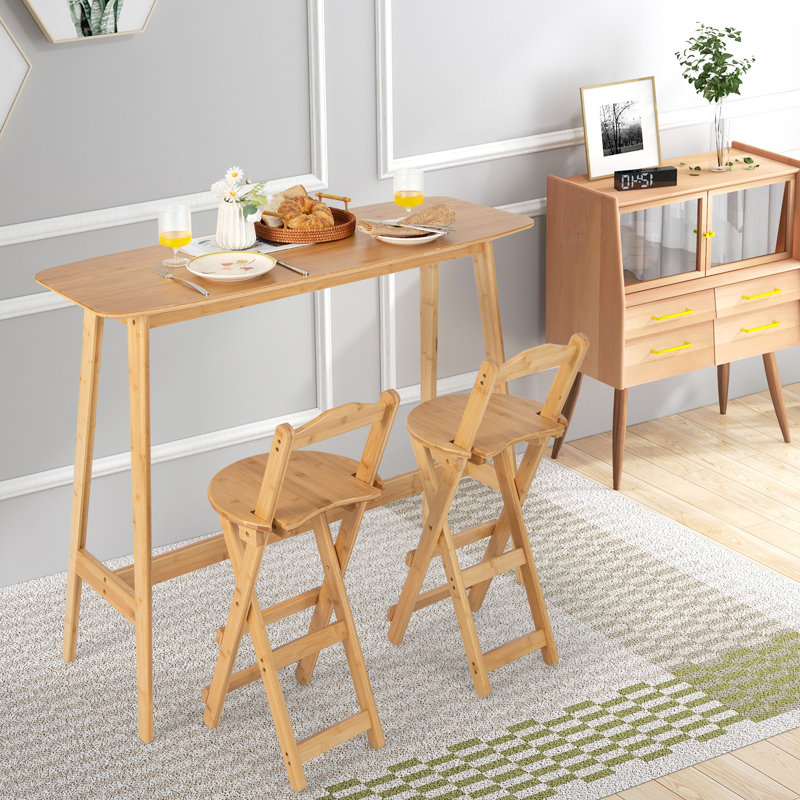 Kepley Bamboo Solid Wood Dining Set