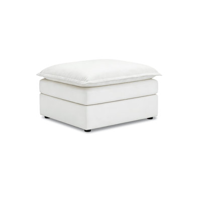 Double-layer Cushion Ottoman, Off-white