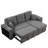 Versatile Reversible Sofa Bed With Side Shelf And Storage Chaise-506992004