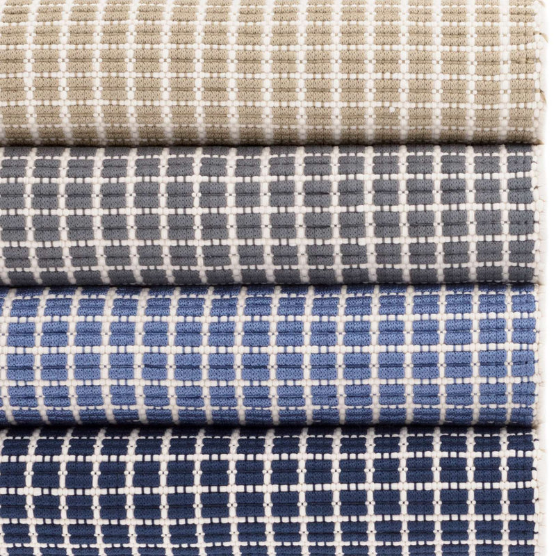 Gridiron Wheat Handwoven Indoor/Outdoor Rug, Rectangle 4' x 6'