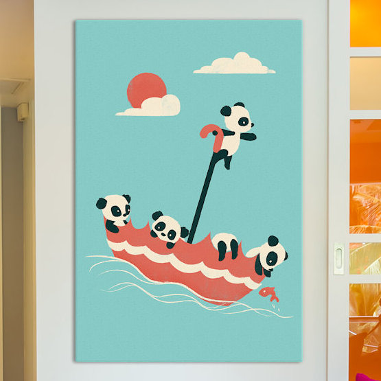 « float »-impression sur toile tendue, H 26 po x l 18 po x P 1,5 po, Toile avec cadre noir, Pas de tapis