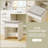 Makeup Vanity Desk Dressing Table and Stool Set with Mirror and Lights-1108618848