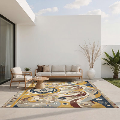 Jazzy Curl Indoor And Outdoor Area Rug
