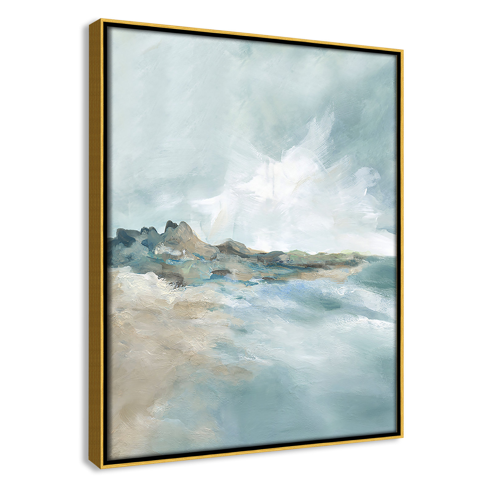 Sandpoint Print by Carol Robinson, 15.5" H x 12.5" W, Gold