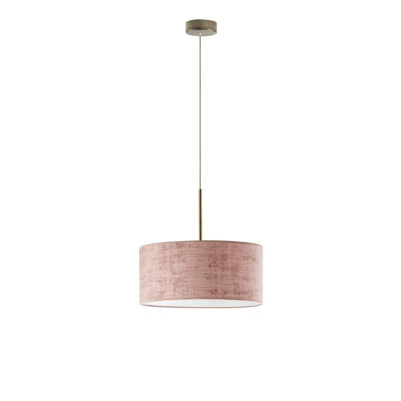 Allita 1 - Light Drum Pendant, Old Gold, Pink