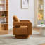 Fauteuil demi-tonneau pivotant rembourré Riqui-1866479122