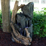Resin Rock Fountain with Light