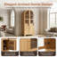 Armoire-buffet de 71 po de hauteur avec portes vitrées, tablettes réglables et tiroir dissimulé