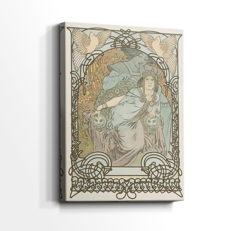 «Ilsée, Princesse de Tripoli» - Toile tendue avec châssis par Alphonse Mucha, 18 x 27