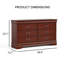 Commode en bois 6 tiroirs Aberdeen-68017873