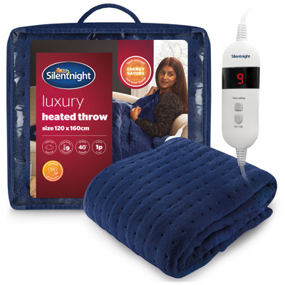 Silentnight Comfort Control Heated Throw Super-soft with 9 Settings Over Blanket