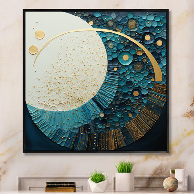 Celestial Harmony I - Abstract Collages Wall Art Living Room