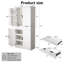 72 Inch Fluted Kitchen Pantry Cabinet with 3 Keyboard Drawers, 6 Adjustable Door Shelves, and Freestanding Design for Versatile Storage-1368278274
