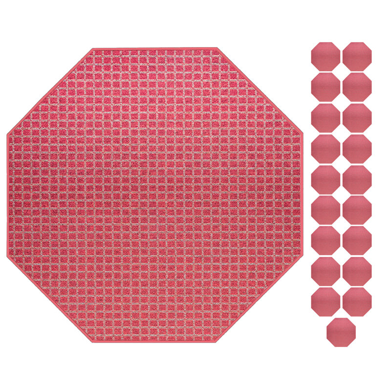 Ensemble de tapis intérieur / extérieur en polyester touffeté à la machine Ombra, Octogone 2 pi