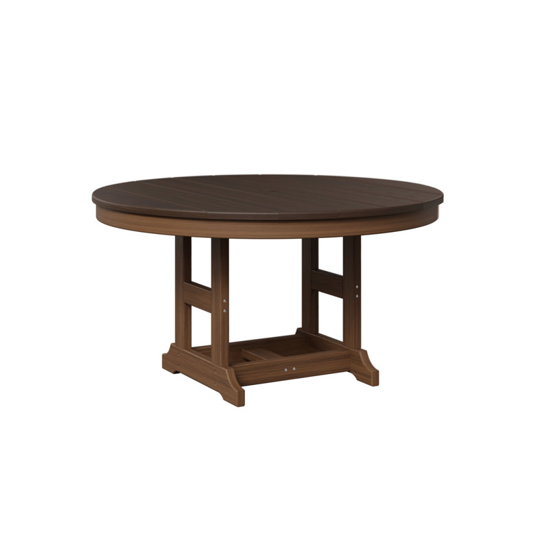 KIDS Outdoor Round Dining Table, Brazilian Walnut, Antique Mahogany
