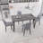 Modern Dining Table Set with Extendable Table and PU Dining Chairs-531679074-531679073