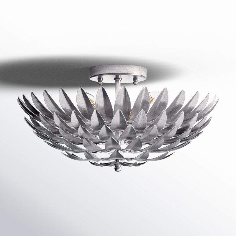 Margo Semi Flush Mount, Antique Silver