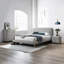 Mobilier de chambre à coucher classique à deux tiroirs gris avec deux tiroirs