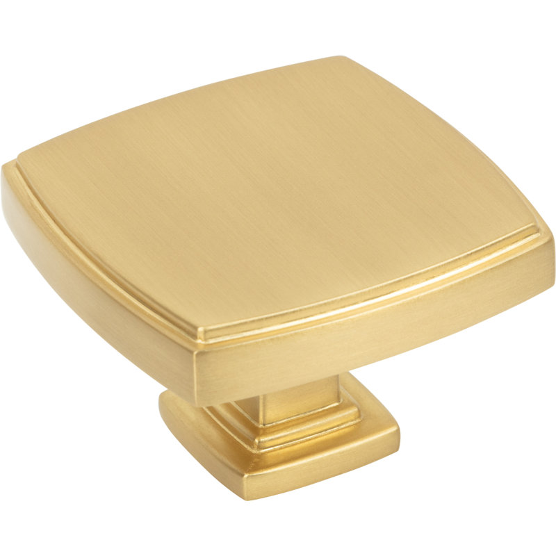 Square Knob, Brushed Gold
