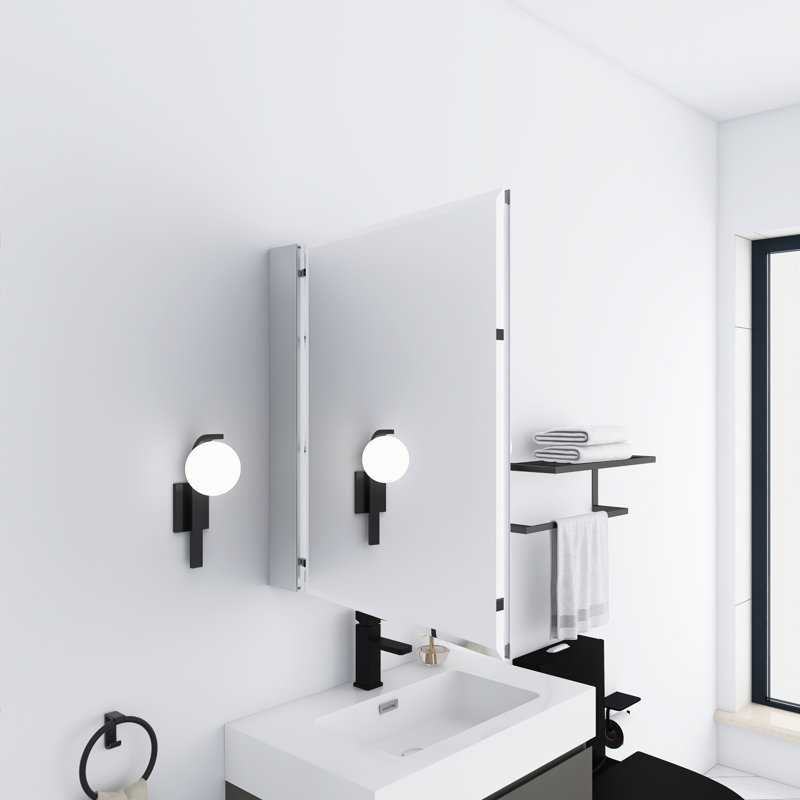 Armoire à pharmacie avec miroir Kilby, H 30 po x l 24 po x P 5 po