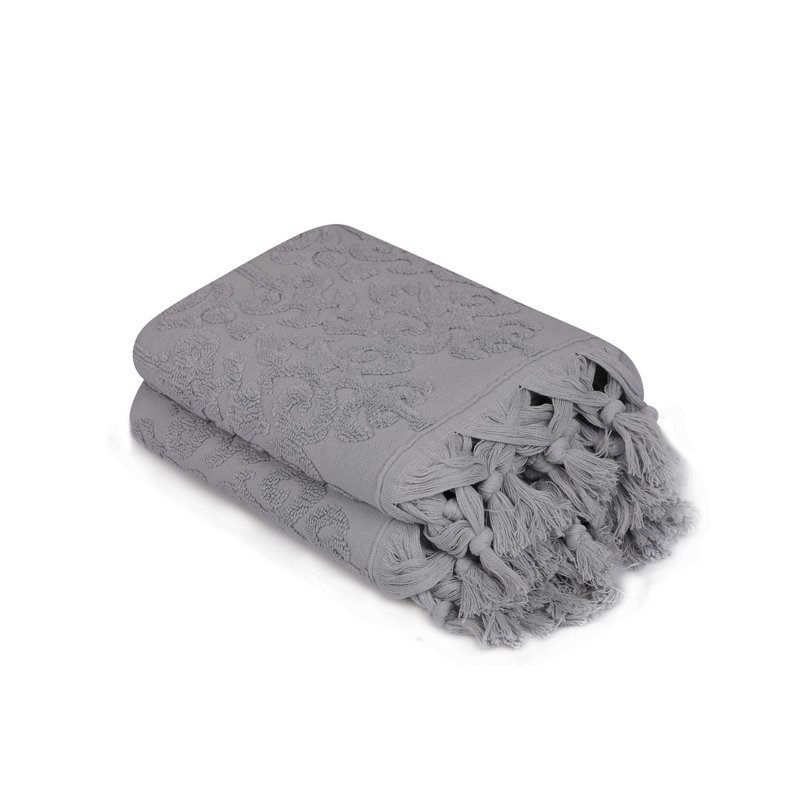 Ensemble de serviettes à main de luxe, gris doux, 19,7 po x 35,4 po | 100% coton, 16,4 oz / verge carrée | Très absorbant, lavage doux, parfait pour la salle de bain et le spa, design élégant et durable