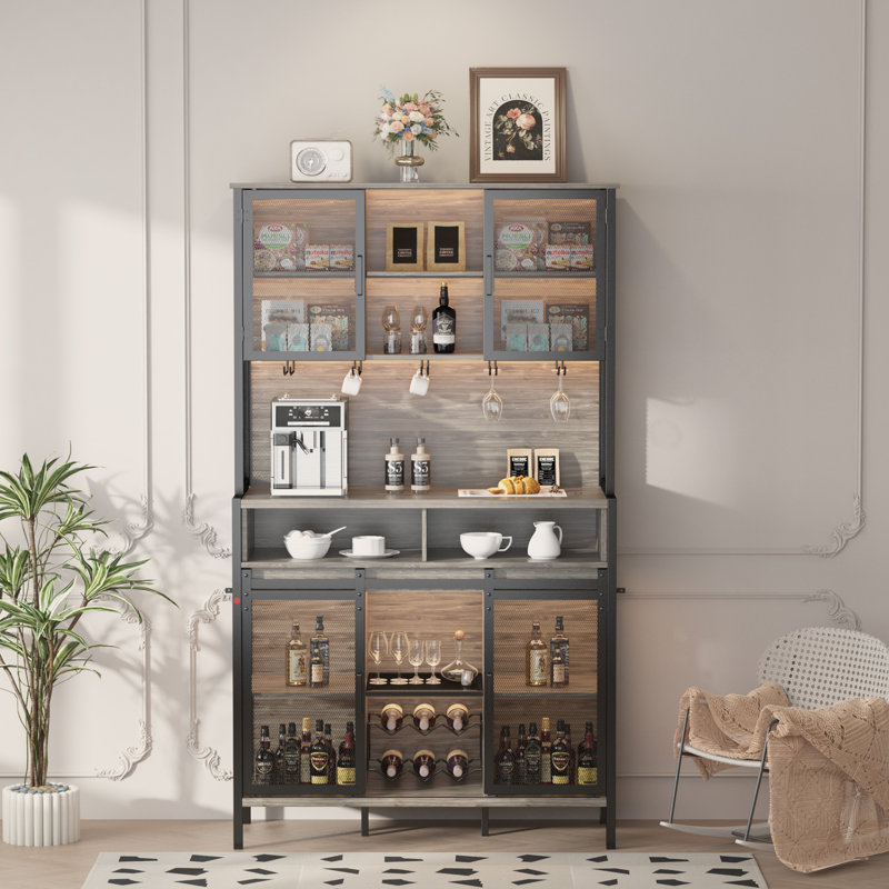 Guitterez 71'' Kitchen Pantry, Gray