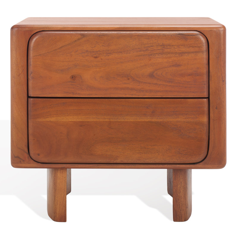 Table de chevet 2 tiroirs en bois