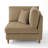 Seemab Upholstered Camel Corduroy Armchair with Pillow Back, One Arm Single Chair Module Part For Sectional Sofa-120200024