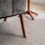 Fauteuil d'appoint de style Mid-Century moderne, fauteuil en forme de nuage avec structure en bois massif, fauteuil en chenille pour salon, chambre à coucher, balcon-1390622457