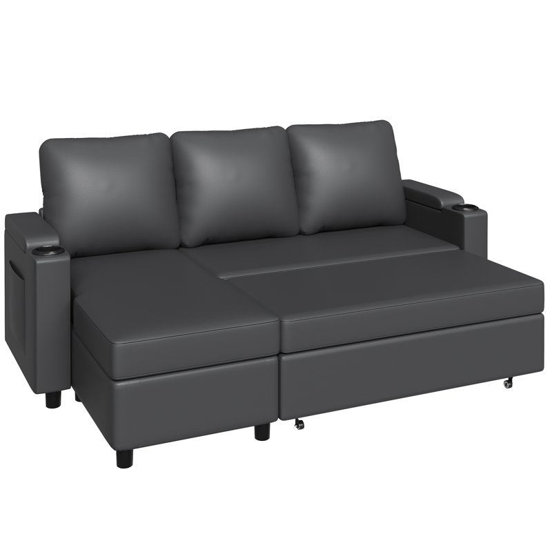 3 Seater Leather Sofa Bed