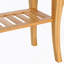 Long banc de douche en bambou, tabouret de douche spa en bois de 20 po avec tablette de rangement inférieure
