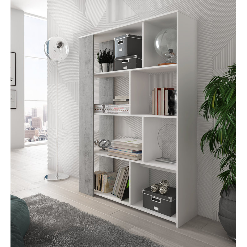 Jayshon 174cm H x 129cm W Engineered Wood Open Shelf Bookcase