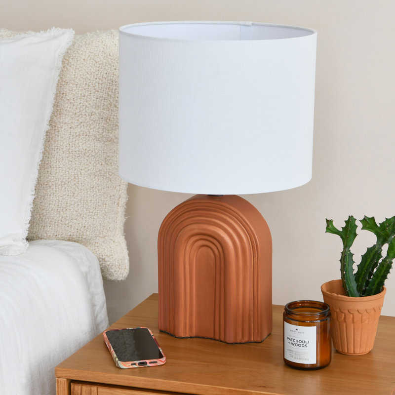 Macade Ceramic Table Lamp, Brown