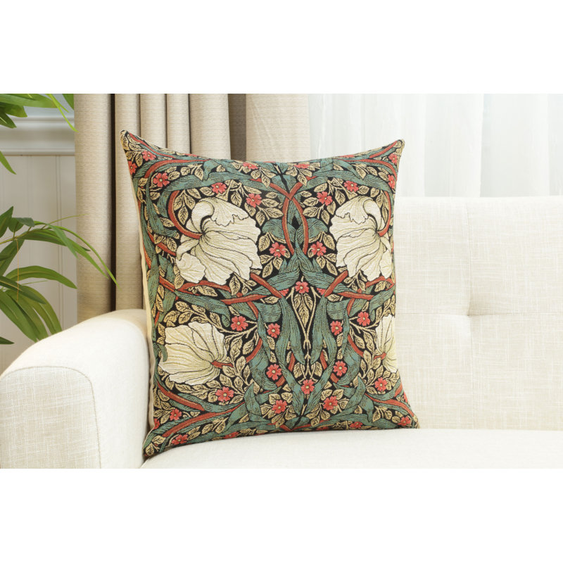 Pimpernel Green/Red European Cushion Covers, Beige/Brown/Green/Red