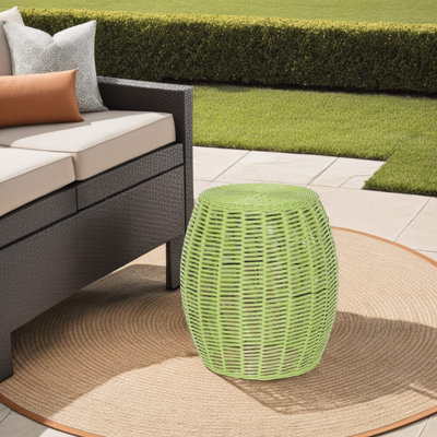 Table d'appoint ronde d'extérieur avec cadre intérieur en acier Joao 