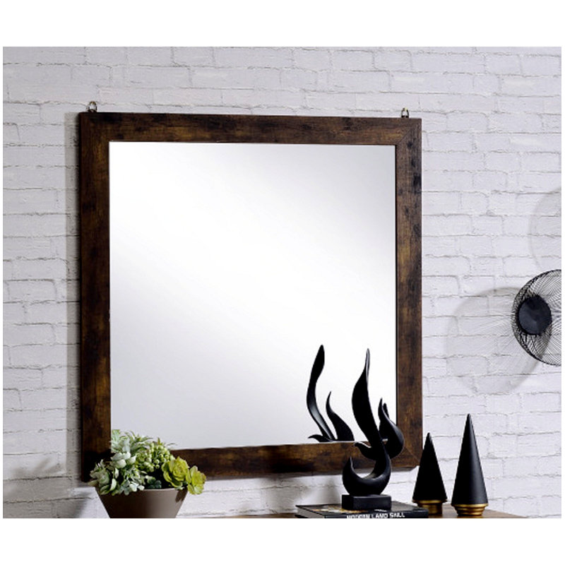 Juvanth Rustic Oak Finish Mirror