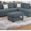 Ensemble de salon modulaire en forme de L avec repose-pieds et canapé capitonné 3 pièces-525619650