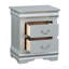 Table de chevet 2 tiroirs Platinum