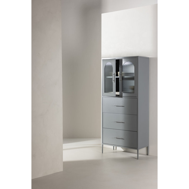 Ashveer 160cm Kitchen Pantry, Light Grey