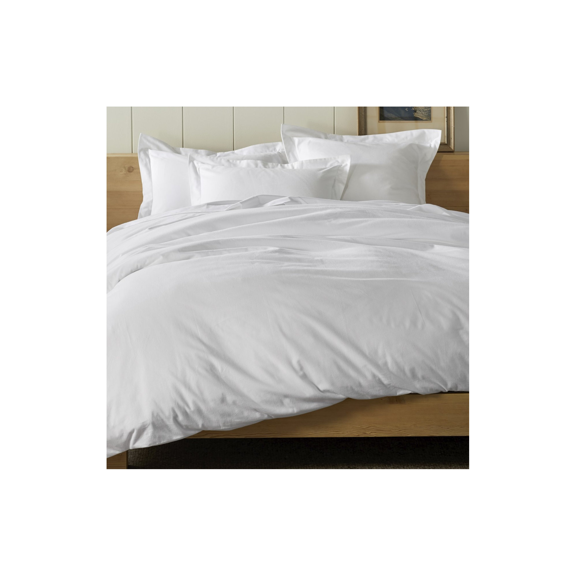 Cloud Flannel Duvet Cover, Full/Queen Duvet Cover, Alpine White